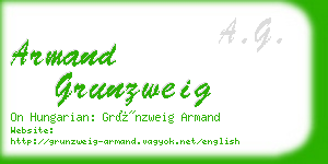 armand grunzweig business card
